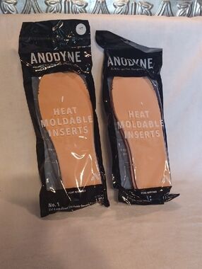 Anodyne Heat Moldable Insoles - Peach/Tan Women's Size 7 Shoe Inserts